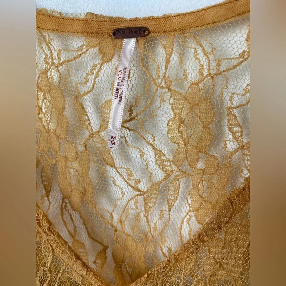 Free People  Bell Trapeze Flowy Lace Cami Tank Top - Picture 5 of 8